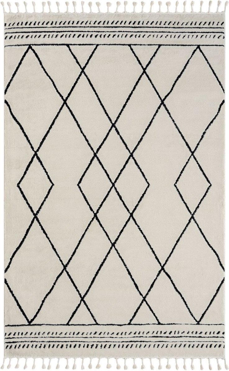 Thumbnail - Teppich Moroccan Comfort, 200 cm x 290 cm, Farbe weiß, rechteckig, Florhöhe 19mm