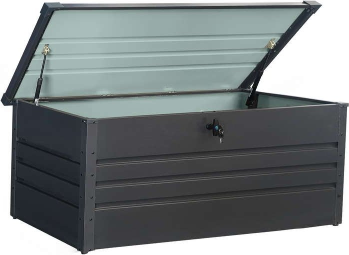 Aufbewahrungsbox 550 L Metall-Aufbewahrungsbox, ca. 165 x 70 x 62 cm - Anthrazit