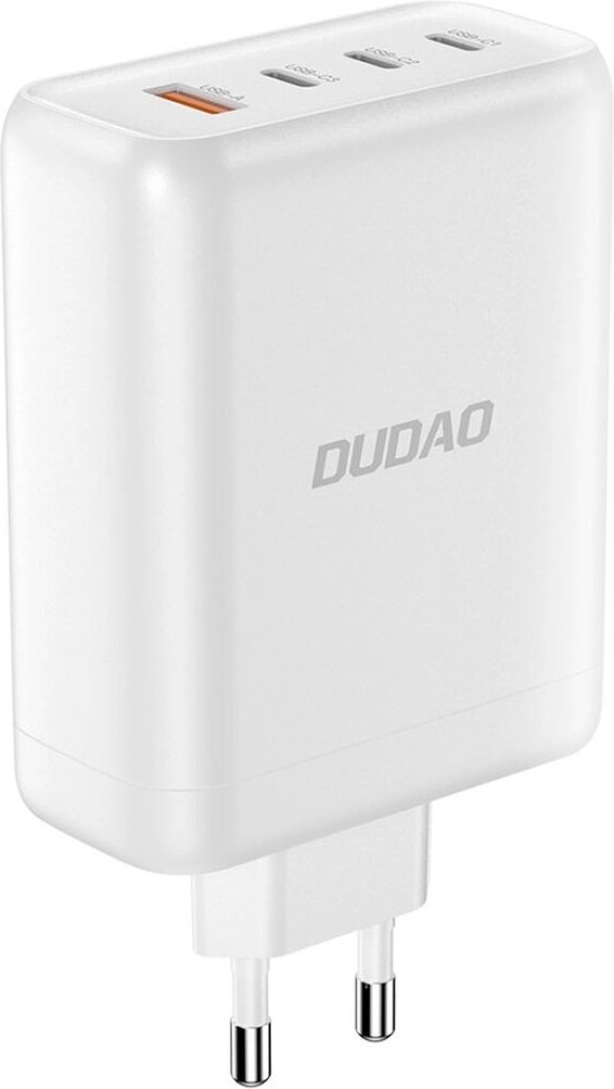 Akkuladegerät Dudao A140EU Schnelladegerät USB-A / 3xUSB-C PD 140W Wandladegerät - Weiß