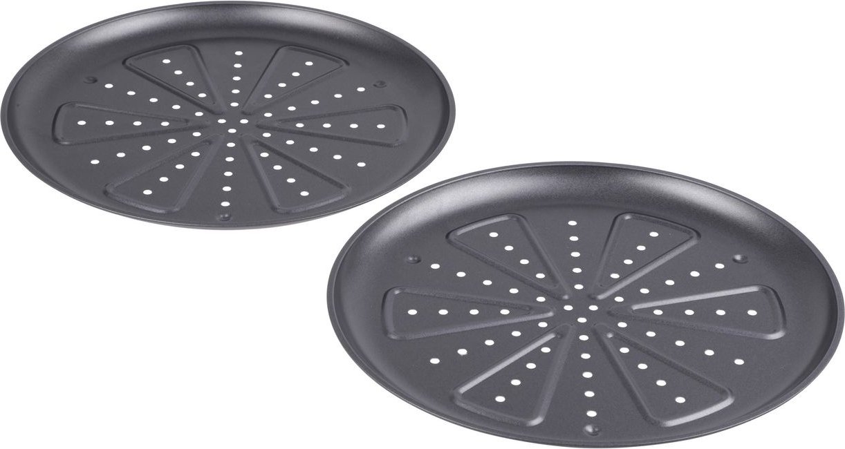 2x Pizzabackblech "anthrazit-metallic"