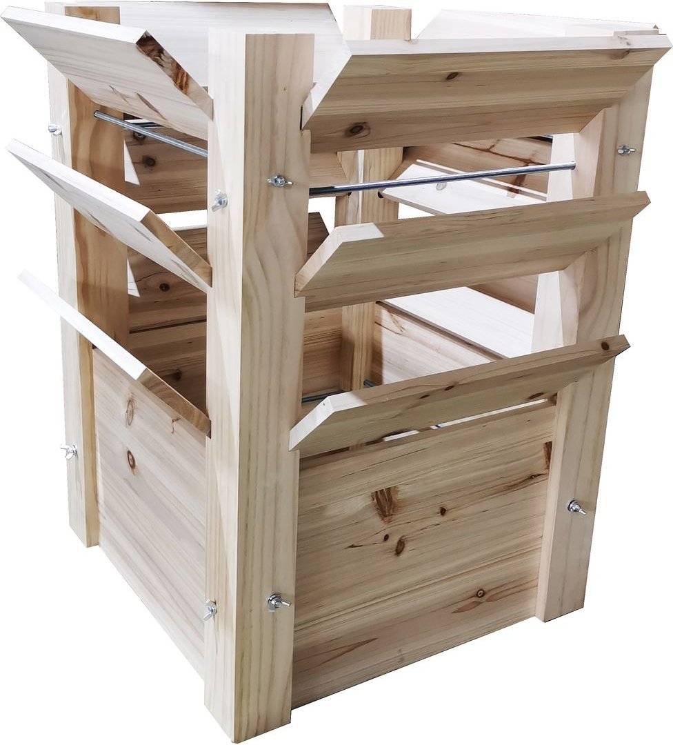 Hochbeet aus Naturholz L, ca. 65 x 65 x 73 cm