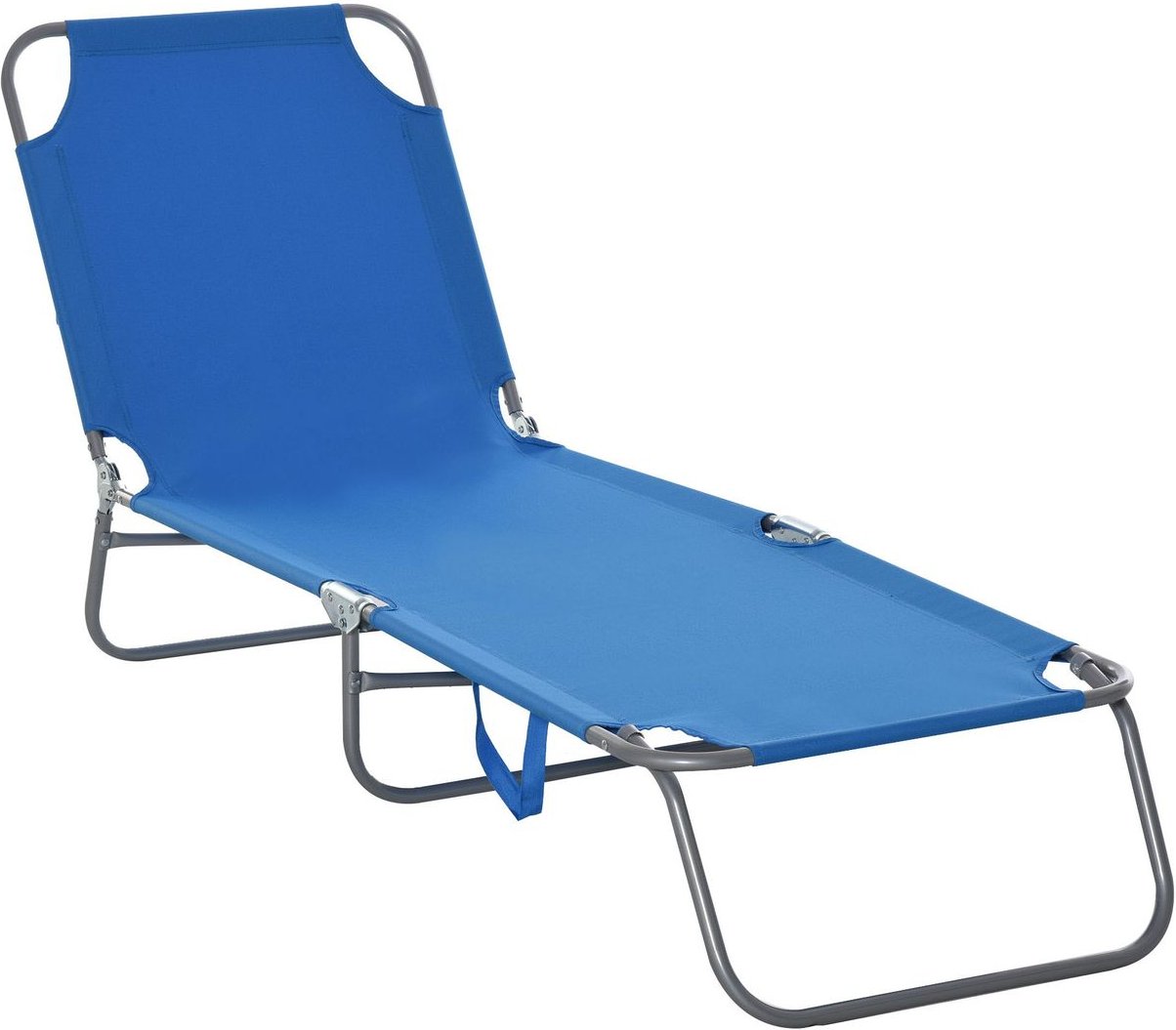 Outsunny Sonnenliege klappbarer Campingliege mit verstellbar Rückenlehne