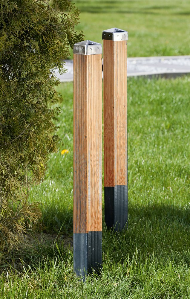 Solar-LED-Edelstahl-Pfostenabdeckung 2er-Set 91 x 91 mm