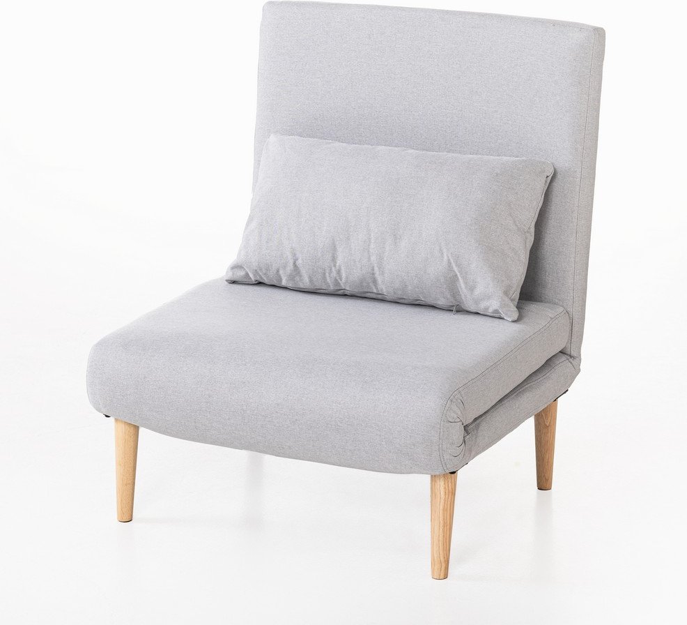 Schlafsessel inkl. Kissen, ca. 77 x 80 x 94 cm - Hellgrau