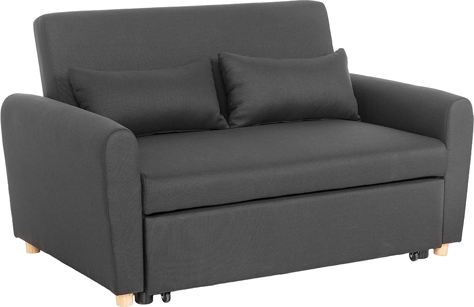 2-Sitzer Sofabett inkl. Kissen - Dunkelgrau
