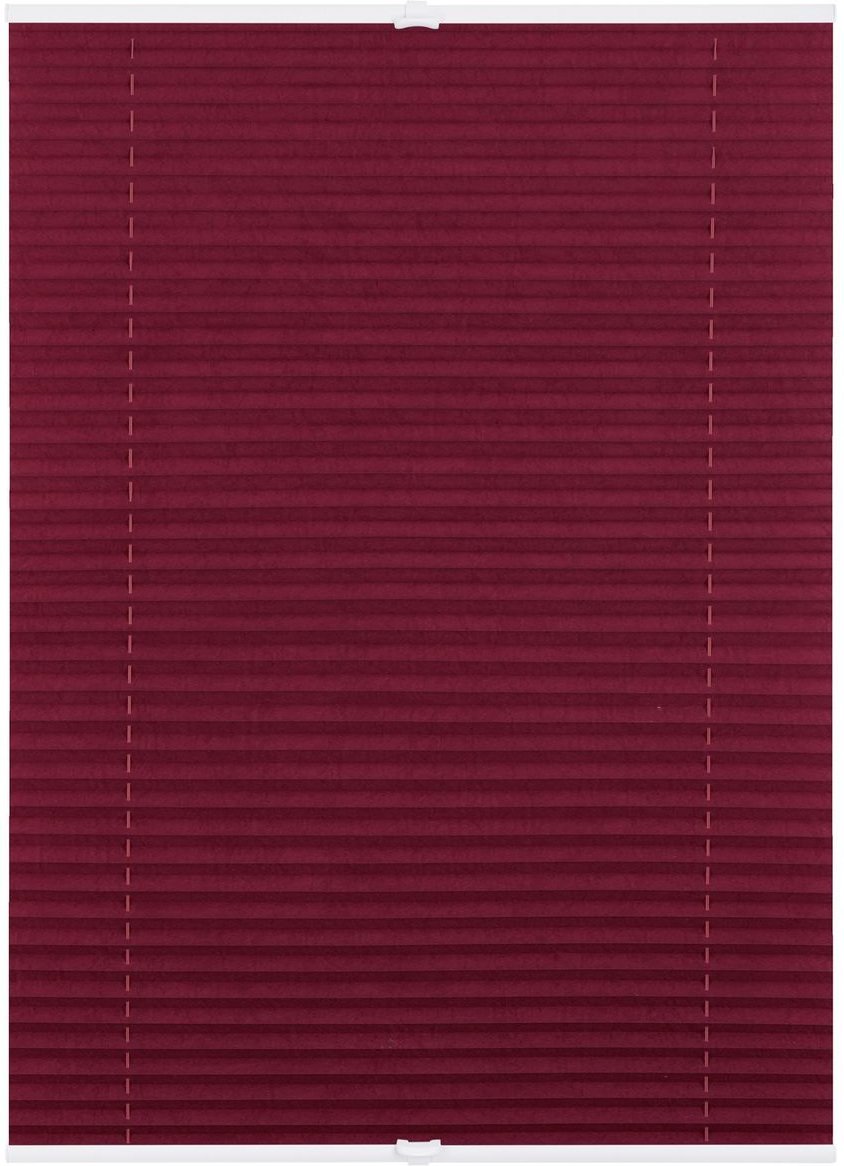 Plissee Klemmfix, ohne Bohren, verspannt - Brombeer, 65 cm x 130 cm (B x L)