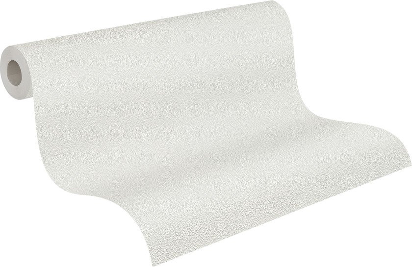 Vliestapete überstreichbar einfarbig 10,05 m x 0,53 m - Weiß - überstreichbare Strukturtapete