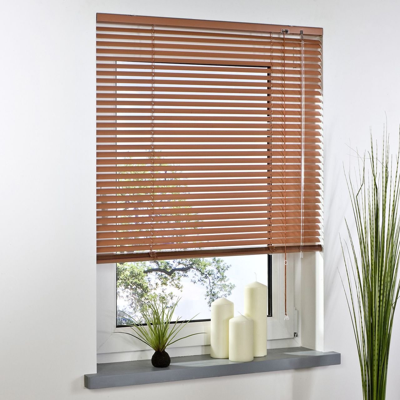 Aluminium-Jalousie, terracotta, 160 x 60 cm