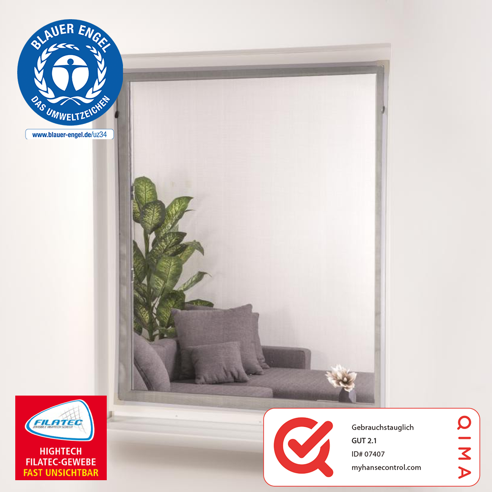 Magnet- Moskitonetz Fliegengitter EASY 130x150cm weiß