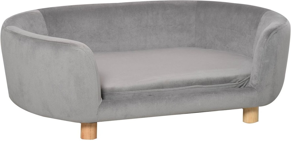 Katzensofa Haustiersofa Hundesofa Samt moderne Hellgrau