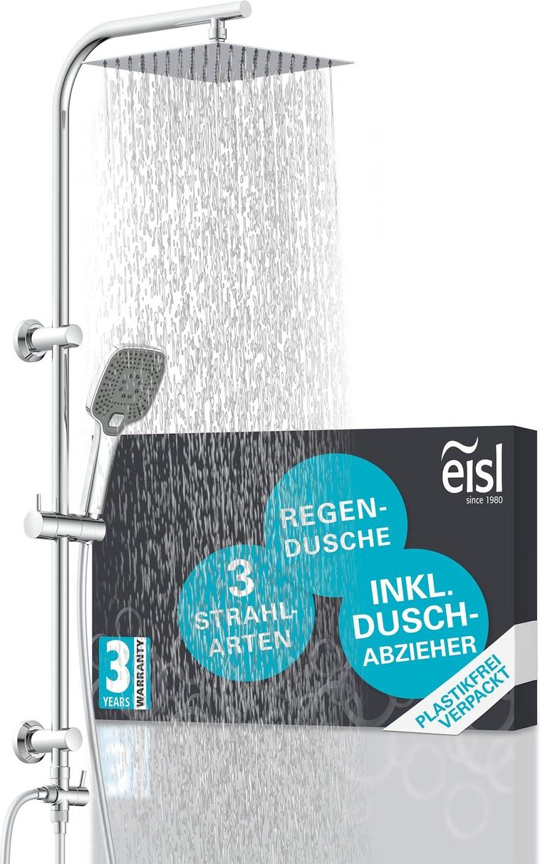 Thumbnail - EASY DELUXE Überkopfbrause-Set, Chrom