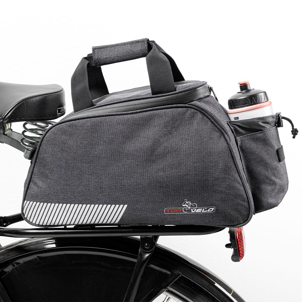 Wasserdichte Premium Gepäckträgertasche TOP mit Regenabdeckung & Flaschenhalter 11L