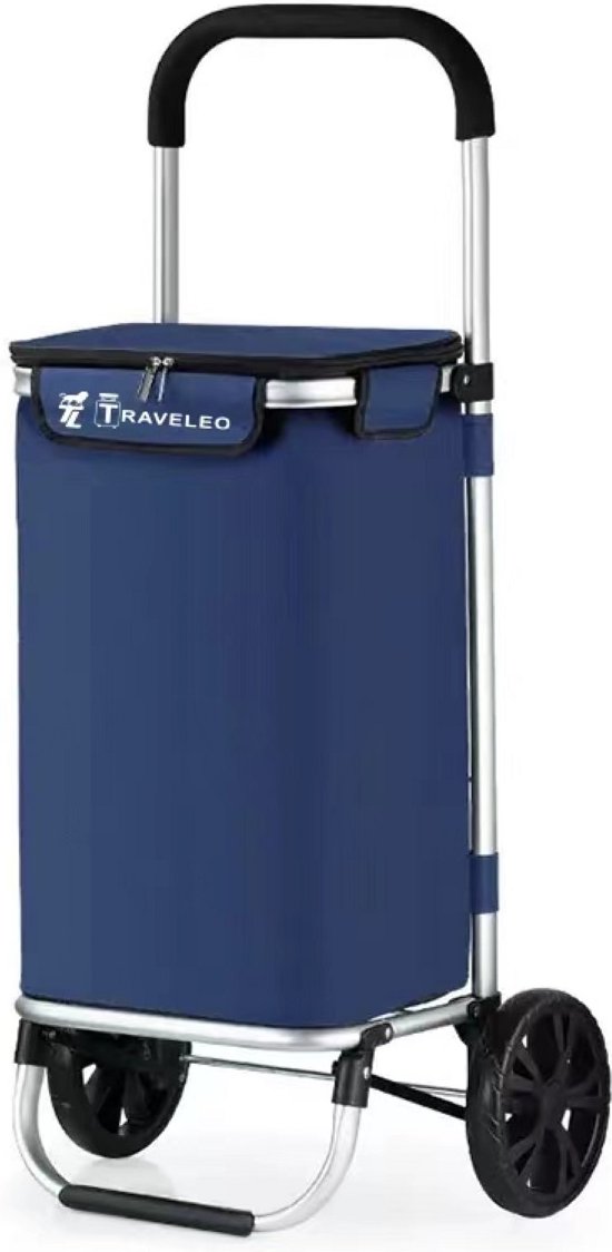 40L Einkaufstrolley – Klappbarer Einkaufswagen in Blau