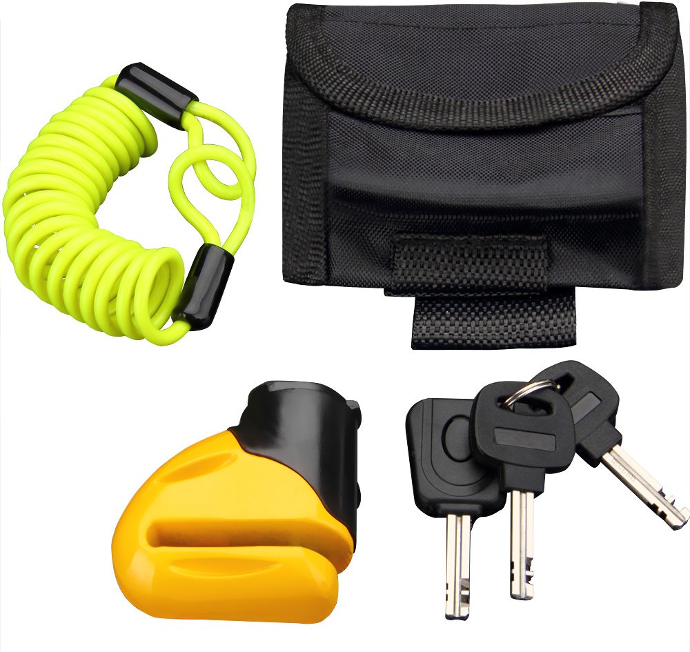 monzana Bremsscheibenschloss-Set für Motorrad