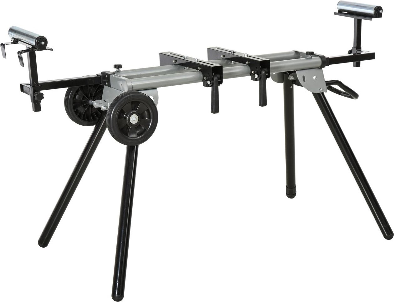 Untergestell für Kappsägen Kappsäge Stahl 123,5-245 cm Schwarz+Silber