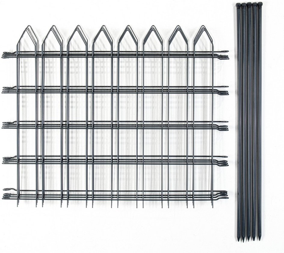 Teichzaun 4er Set, -ca.1000x800mm - Grau, 21FS03
