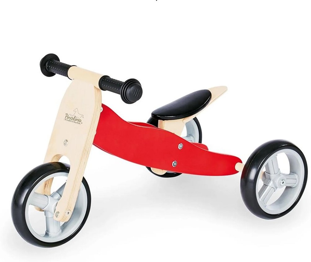 Pinolino Mini-Laufrad Charlie - Rotes Dreirad mit verstellbarem Sitz