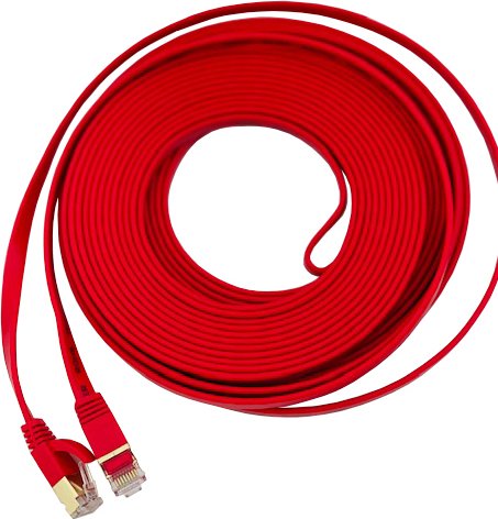Thumbnail - CAT7 Patchkabel Netzwerkkabel rot 3m flach