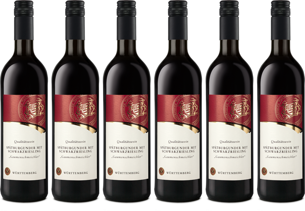 Württ. Gaumenschmeichler Spätburgunder mit Schwarzriesling Qualitätswein 0,75L 6er Karton