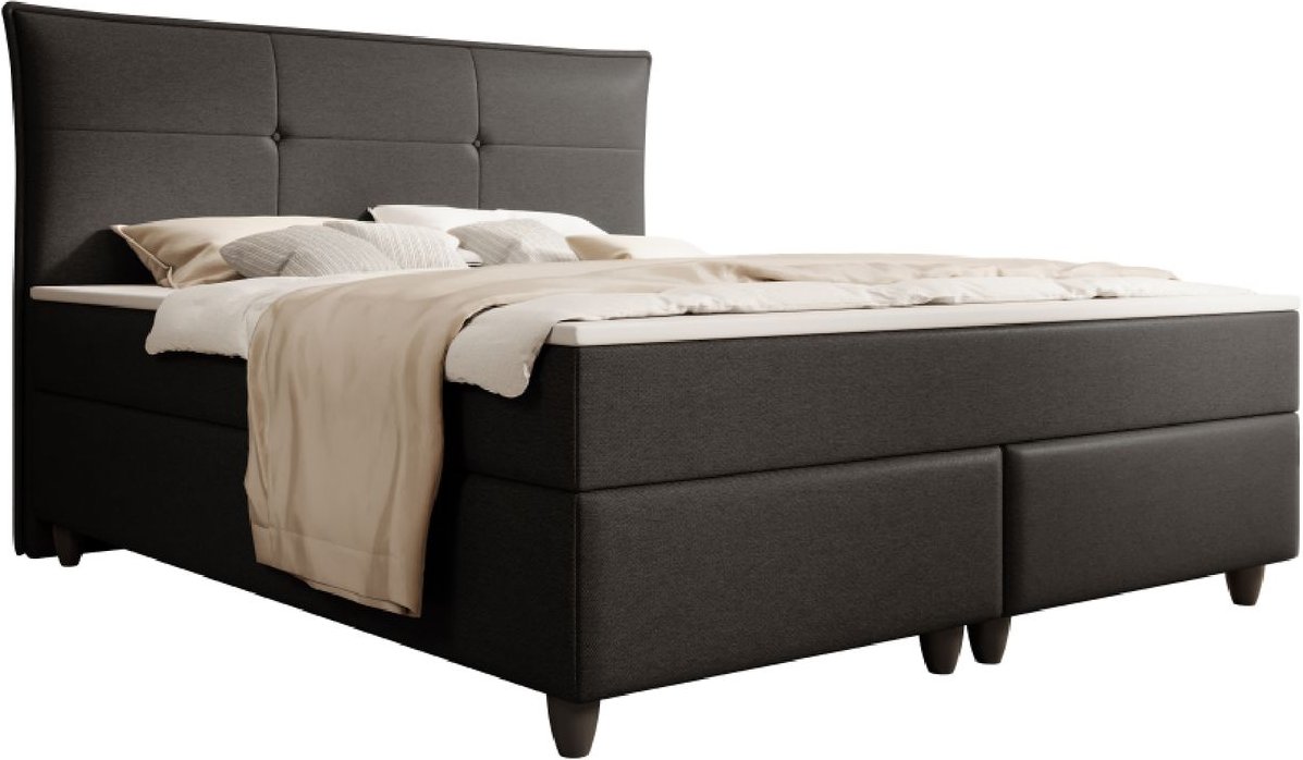 Boxspringbett Emden 180x200cm Schwarz TFK