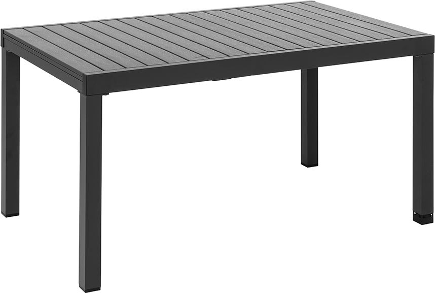 Ausziehbarer Gartentisch aus Aluminium "GENUA 2.0" - Grau/Anthrazit