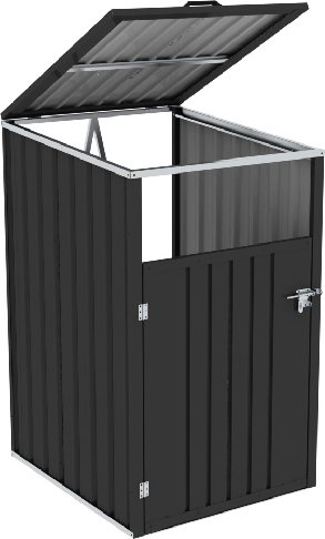 1er Mülltonnenbox, ca. 80 x 80 x 122 cm - Anthrazit