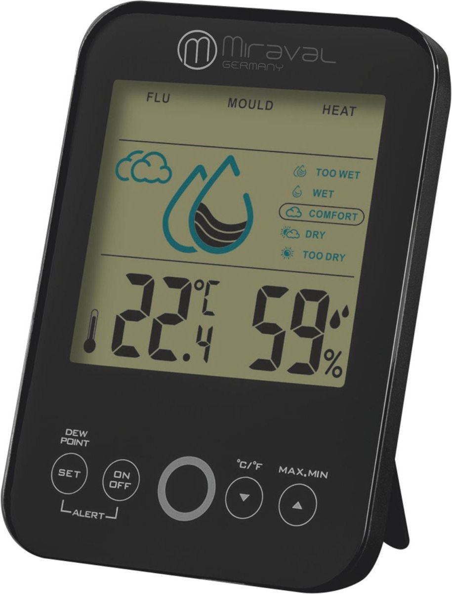 Raumklimastation Schimmelwarner 5 Stufen Lüftungsempfehlung Hygrometer Temperaturstation