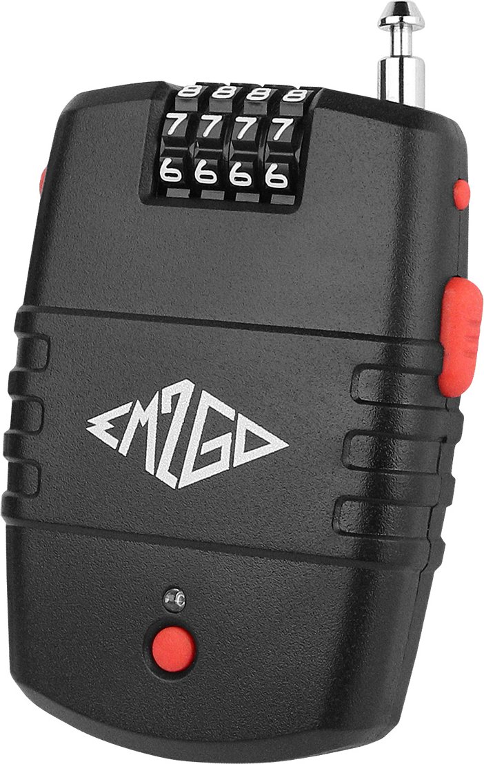 4 Stelliges Kombinations- Kabelschloss mit Alarm für E-Scooter und Fahrrad