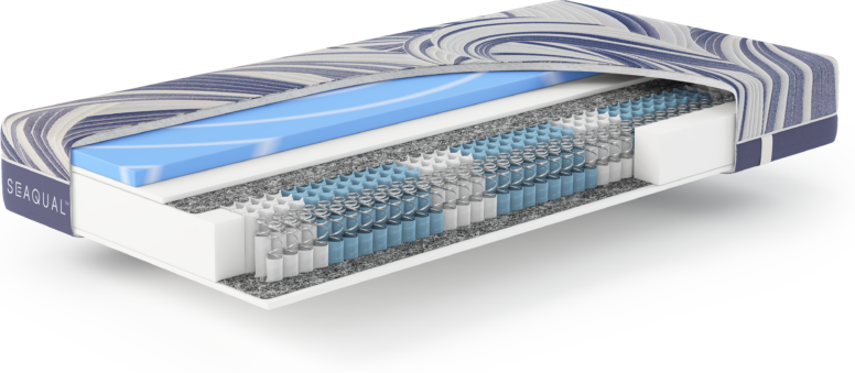 7-Zonen Taschenfederkernmatratze mit int. Gelschaum-Topper Ocean Clean TFK / 140x200/ H2