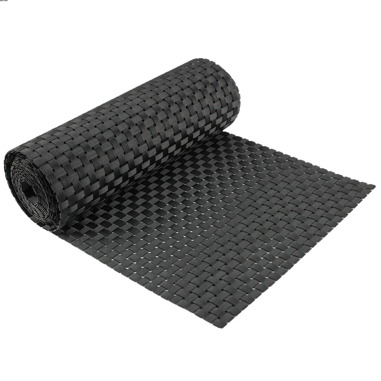 10 Stück Sichtschutzstreifen Rattan schwarz