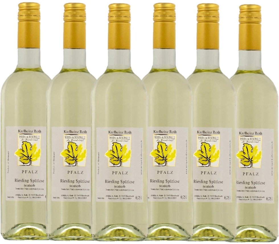 Thumbnail - Weingut Karlheinz Roth Riesling Spätlese feinherb 2024 - 6er Karton