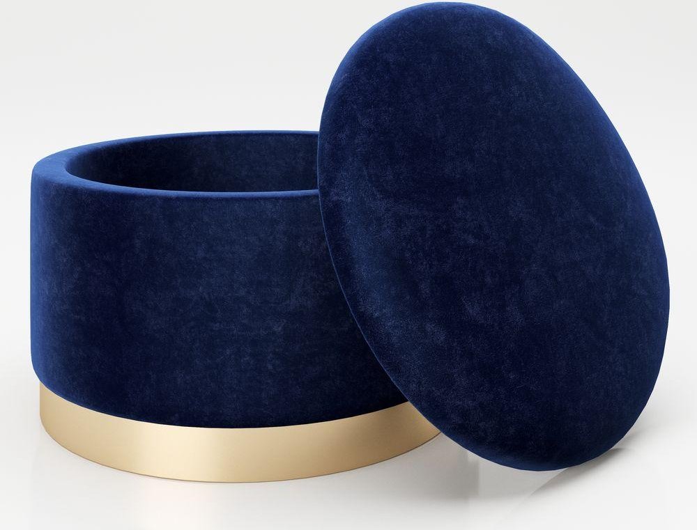 runder Pouf SUE Blau