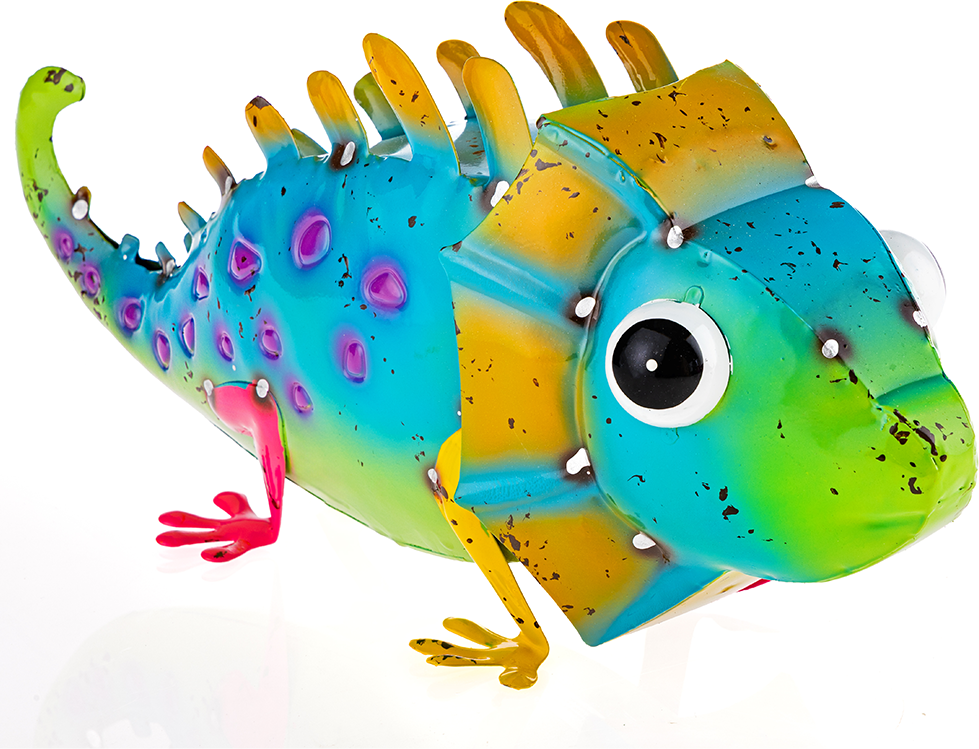 Metallchamäleon, ca. 35,5 x 12 x 17 cm – Multicolor