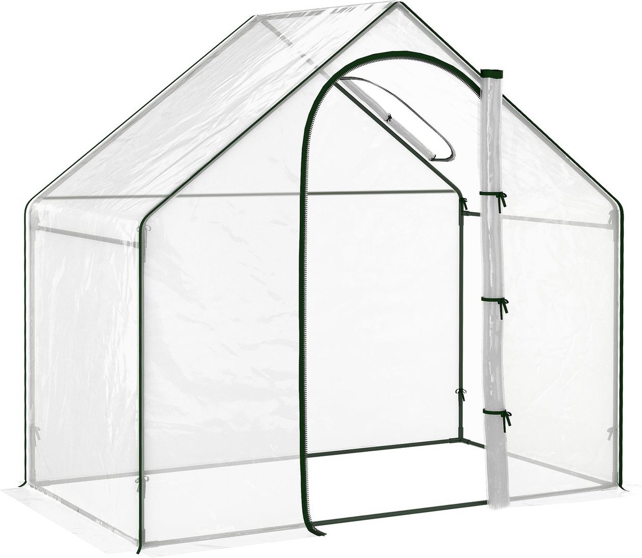 Outsunny Foliengewächshaus 1,8x1x1,68 m Gewächshaus Tomatenhaus mit Tür, Fenster