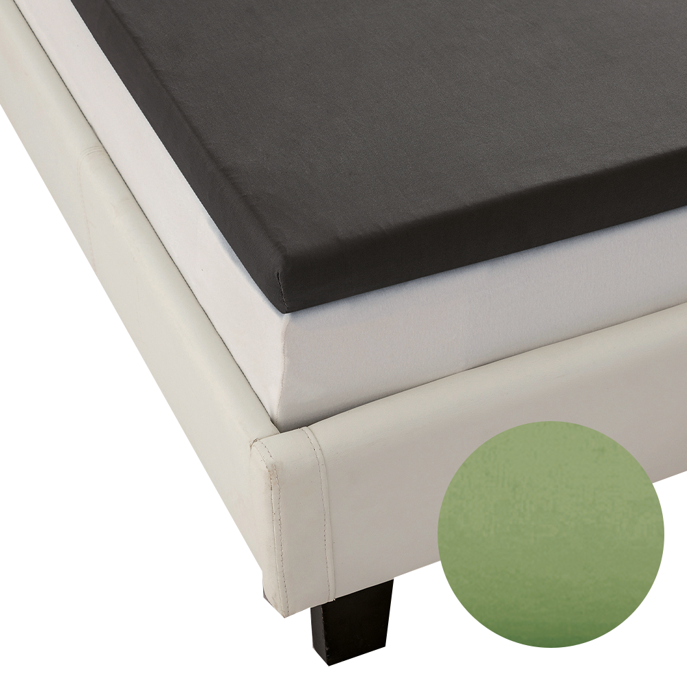 Mikrofaser-Interlock Jersey-Topper-Spannbetttuch, ca. 90 - 100 x 200 cm