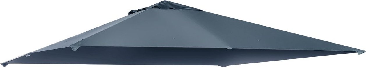 Pavillondach Ersatzdach Pavillonabdeckung Polyester Grau 3x3m