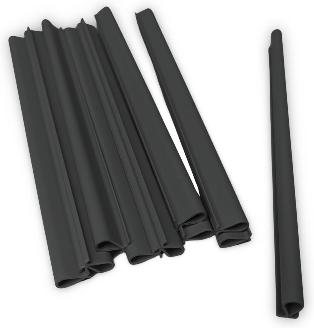 Thumbnail - Sichtschutzstreifen Klemmschiene OMEGA-Clip Anthrazit 20er Pack