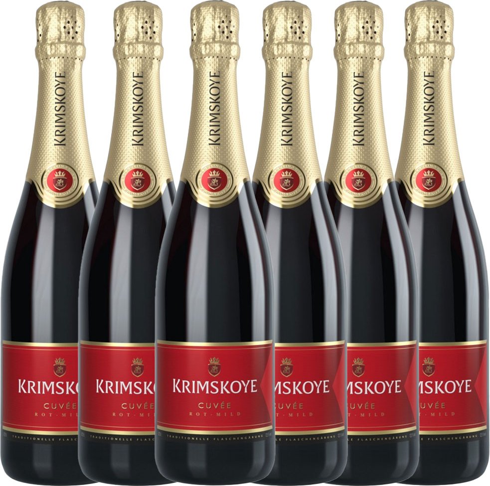 Sekt aus Moldawien rot mild - 6er Karton