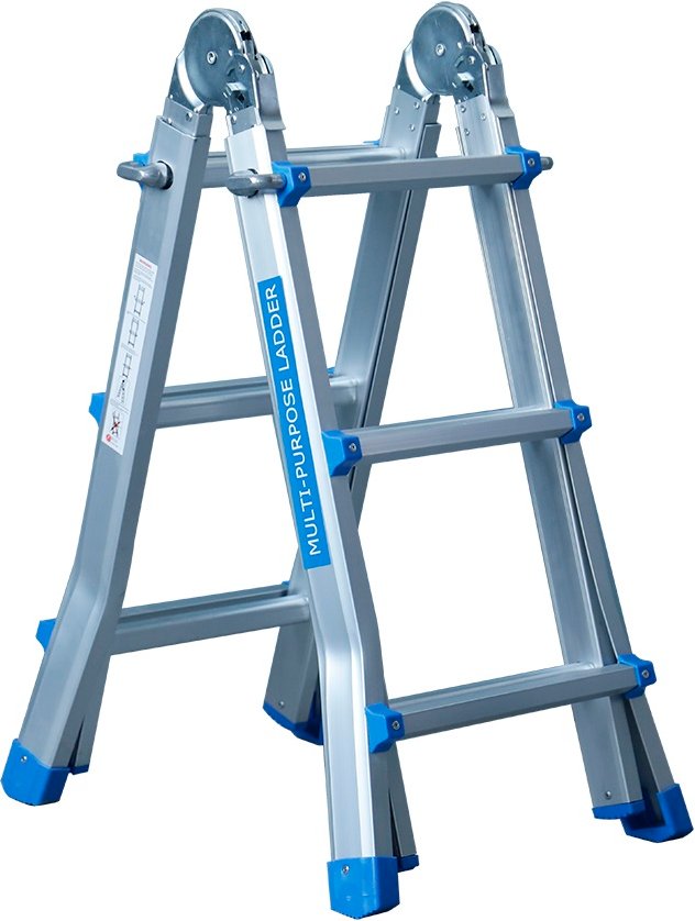 Thumbnail - Klappleiter Teleskopleiter Stehleiter 4 x 3 Mehrzweckleiter Alu Leiter