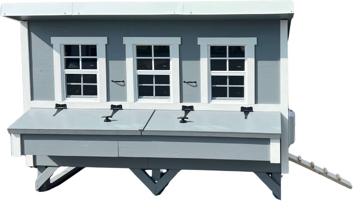 Extra Großer Hühnerstall EZ Chicken Home 3,78 m² Grau, hergestellt in EU