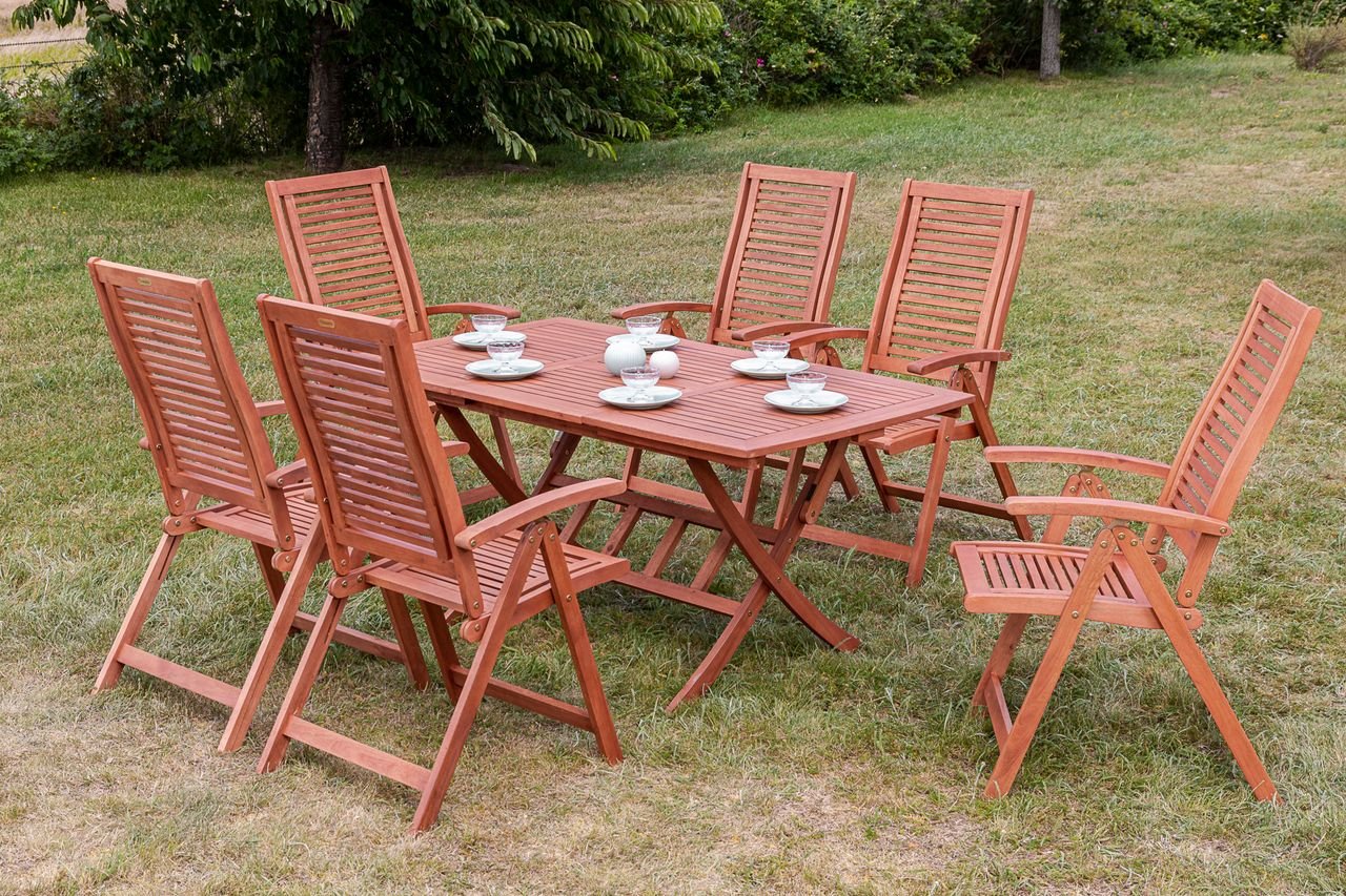 Gartenmöbelset Cordoba 7tlg. Klappausziehtisch
