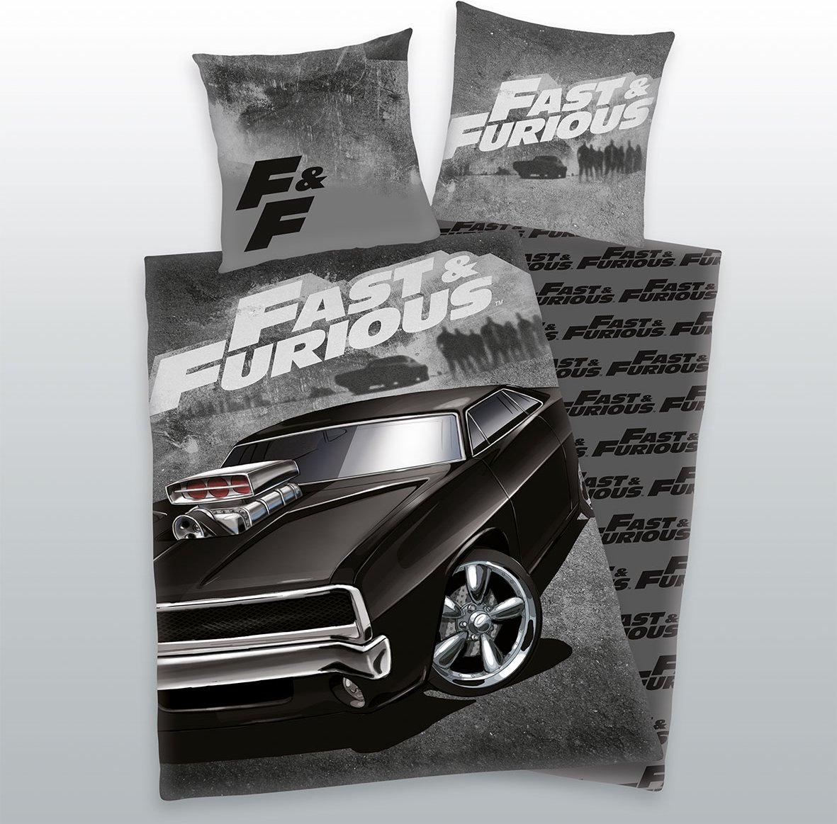 Thumbnail - Fast & Furious Bettwäsche Größe 80x80 + 135x200 cm