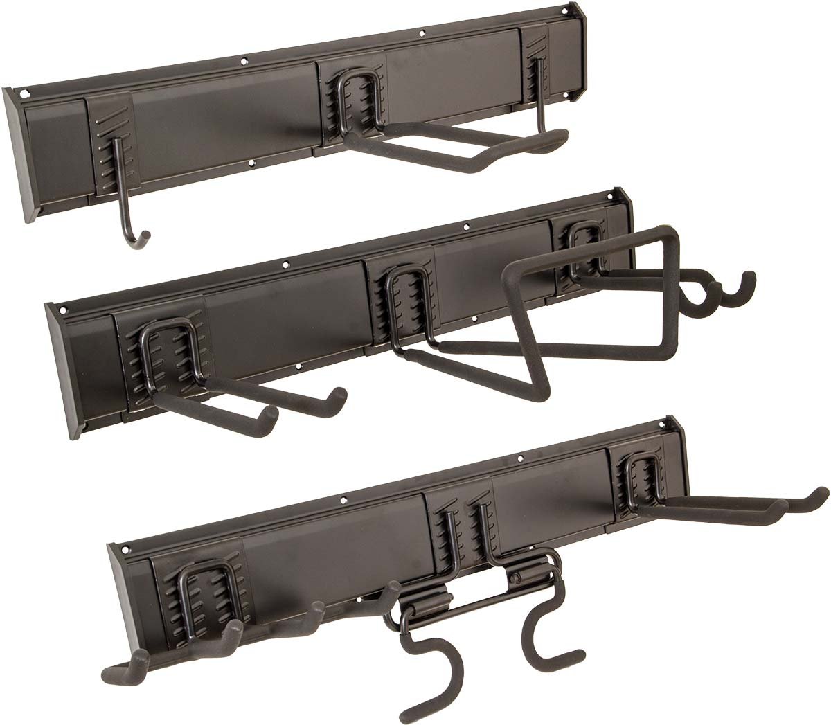 Wandhalterung mit 15 Haken, Gartengerätehalterung, stabile Werkzeughalterung