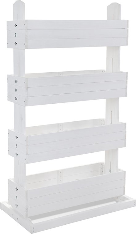 Hochbeet "CUBE4" weiß mit 4 beweglichen Kästen