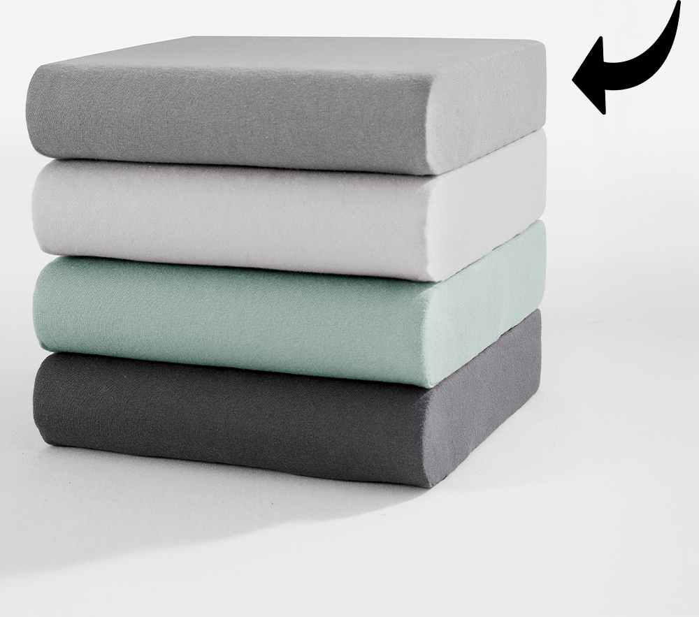 Mako-Feinjersey Topper-Spannbetttuch - ca. 90 - 100 x 200 cm