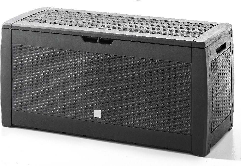 Auflagenbox in Rattanoptik, ca. 119 x 48 x 60 cm, 310L - Anthrazit