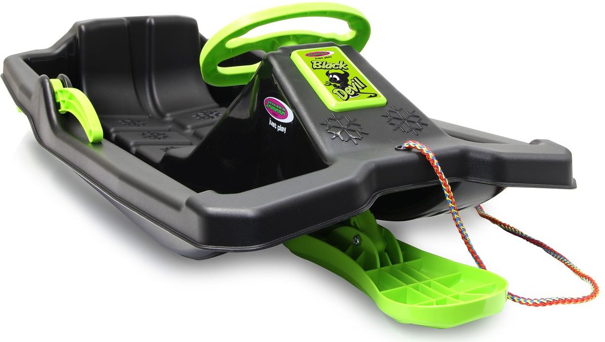 Snow Play Bob Black Devil 84cm schwarz mit Lenkrad und Bremse