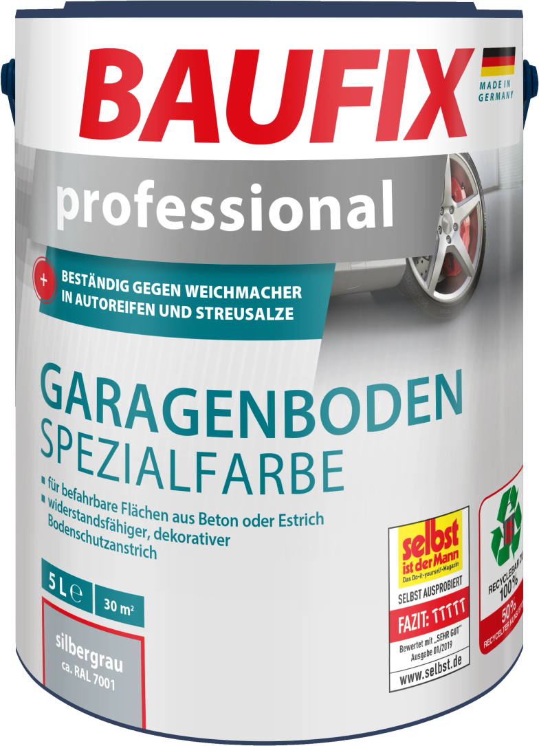 professional Garagenboden Spezialfarbe silbergrau 5L