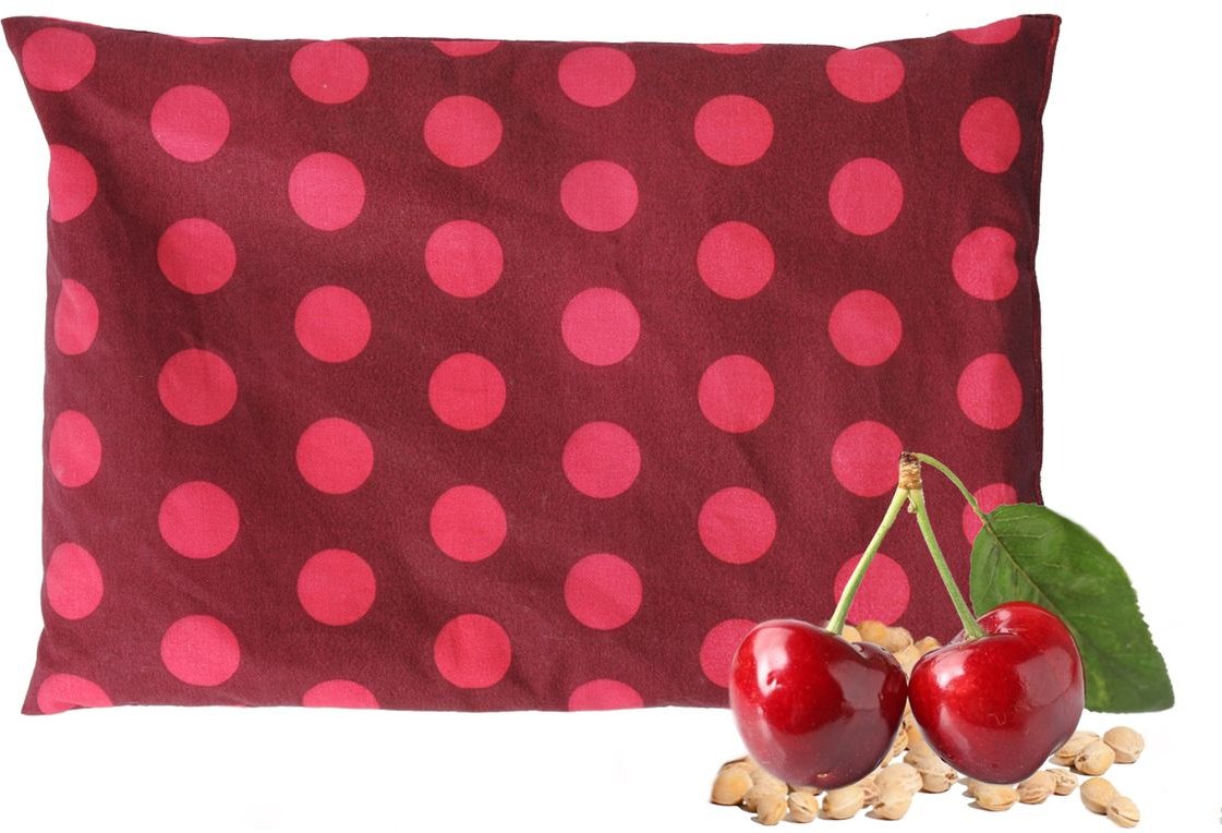 Original Dr. Berger 1-Kammer-Kirschkernkissen Tupfendruck Rot