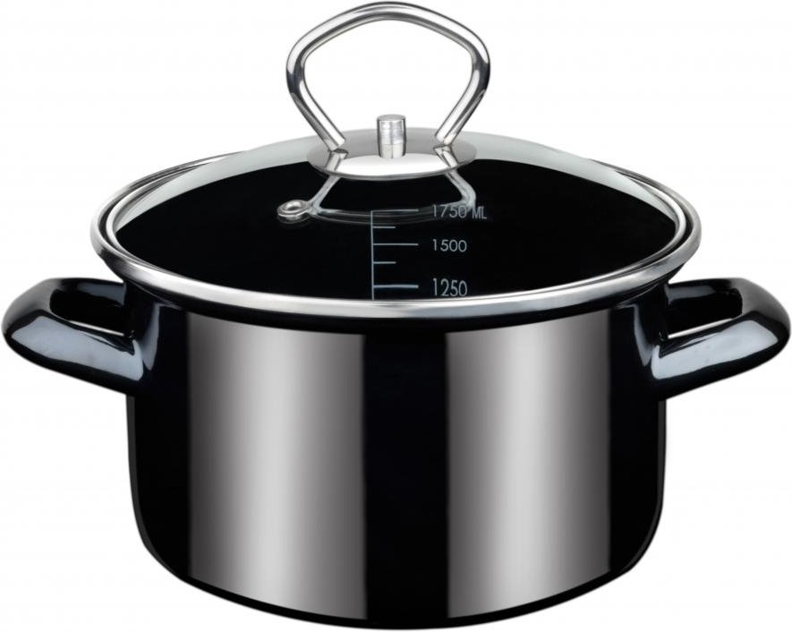 Fleischtopf Profi-Black-Star mit Glasdeckel 16cm